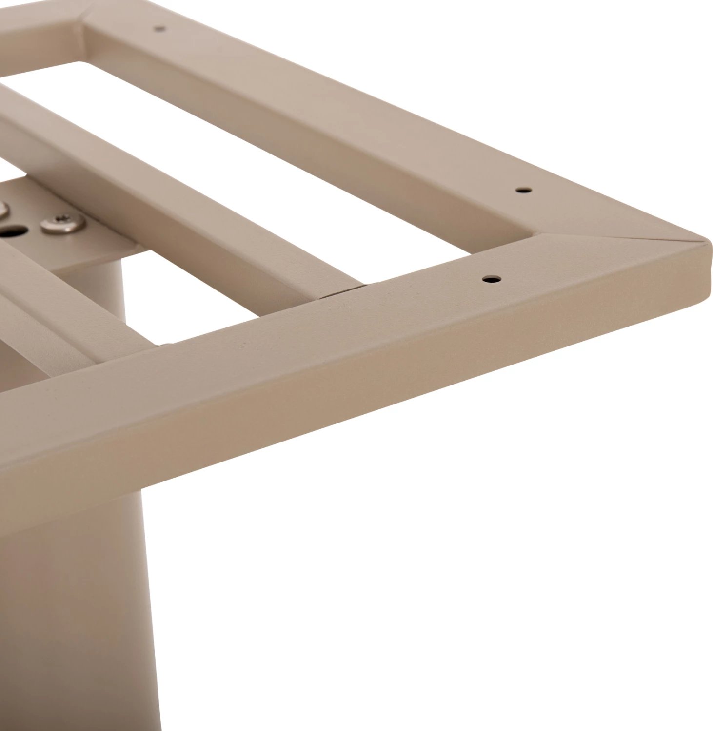 Baza për tavolinë metalike, ngjyrë kapuçino mat, me rregullues lartësie, 80x40x72cm