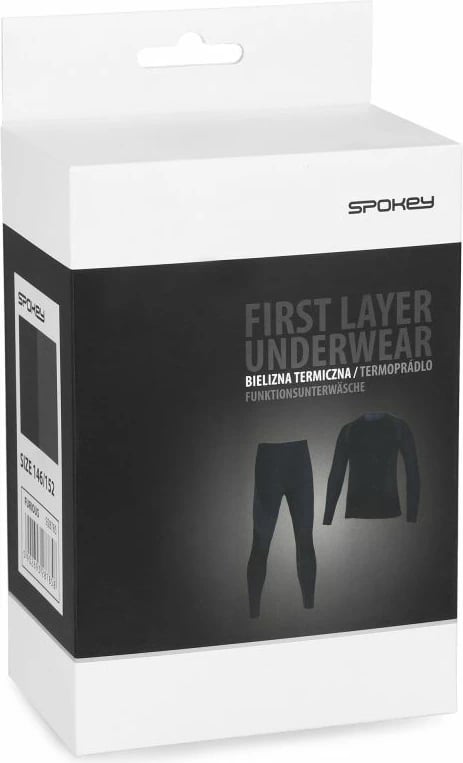 Set termoaktiv për fëmijë Spokey, i zi