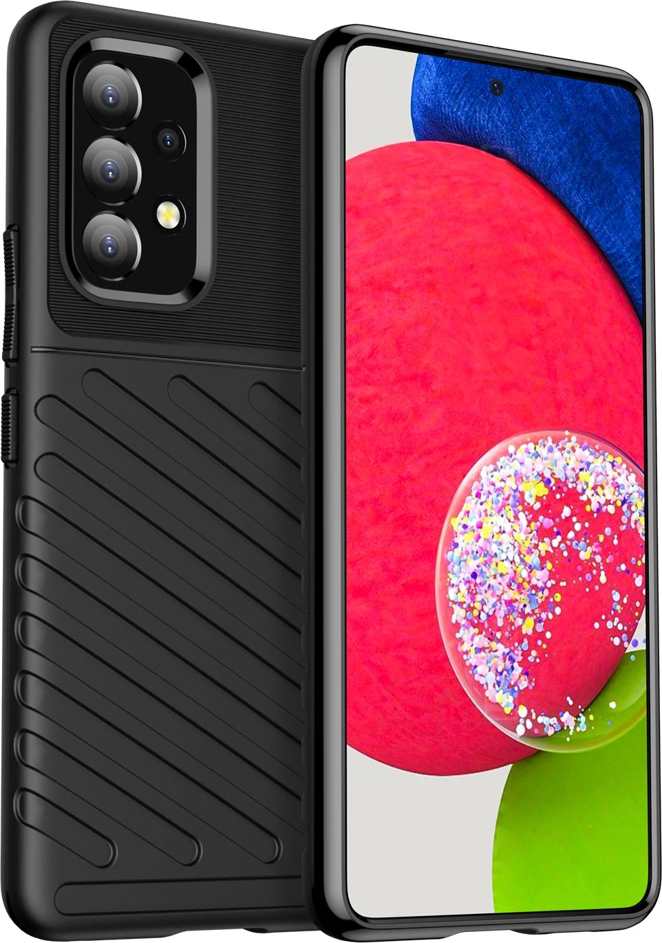 Mbështjellës Hurtel Thunder Case për Samsung Galaxy A53 5G, i zi