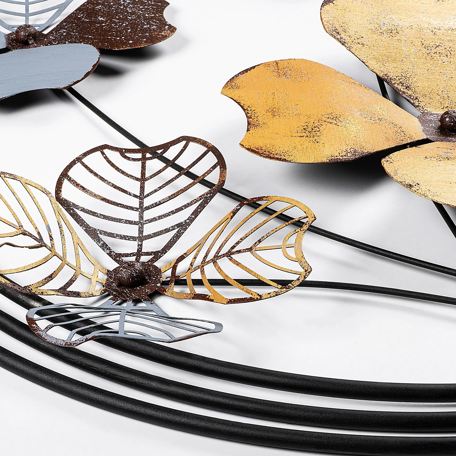 Aksesor dekorativ metalik për mur, Wallity Shihezi 2, shumëngjyrësh, 50x50x4cm