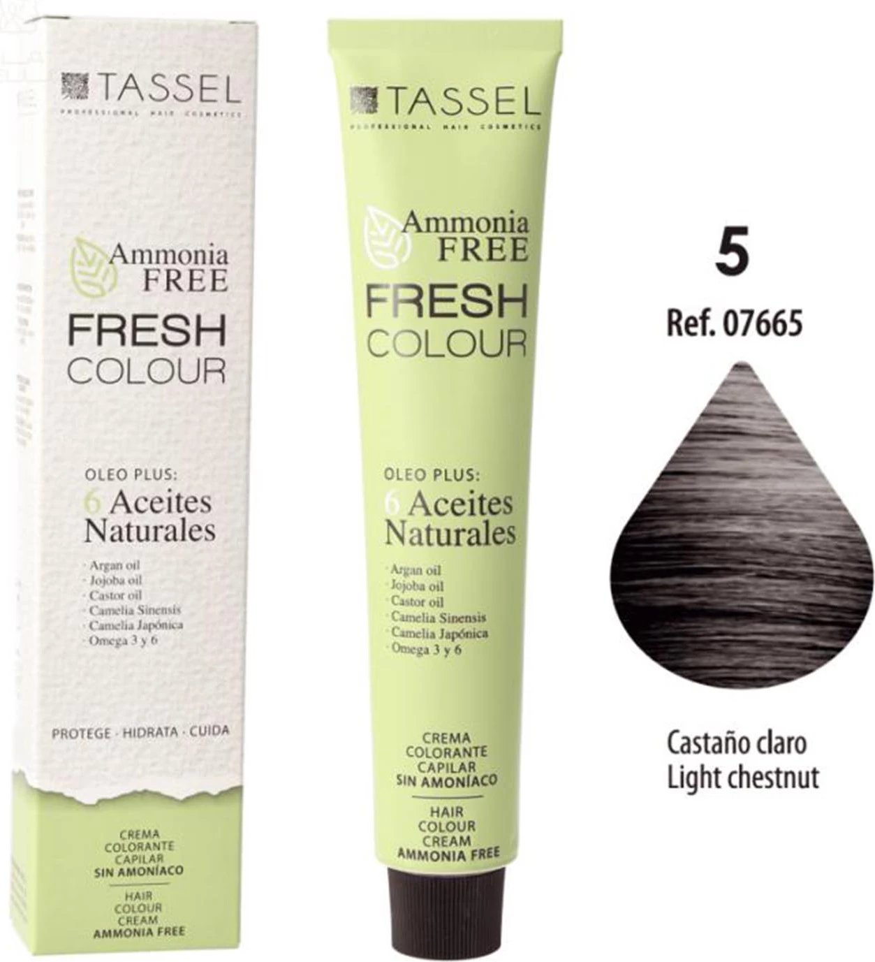 Krem ngjyrosës për flokë EUROSTIL Fresh Colour Castaño Claro 1 copë