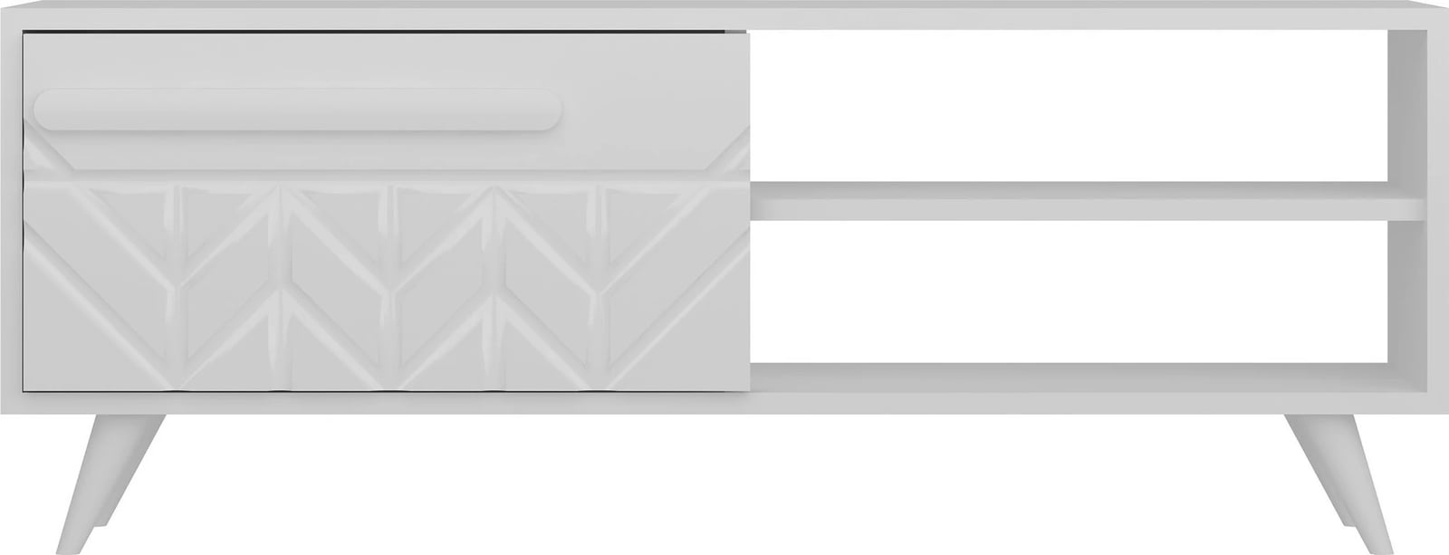 Komodë për TV Hanah Home, Venedik, ngjyrë e bardhë, 120x43.7x29.5cm