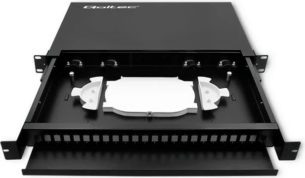 Pllakë switch optike Qoltec 54480, 24 porta, SC/SX, e zezë