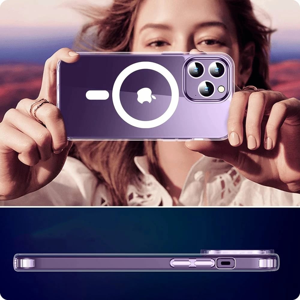 Mbështjellës Tech-Protect FlexAir Hybrid MagSafe për iPhone 15 Pro Max, Transparent