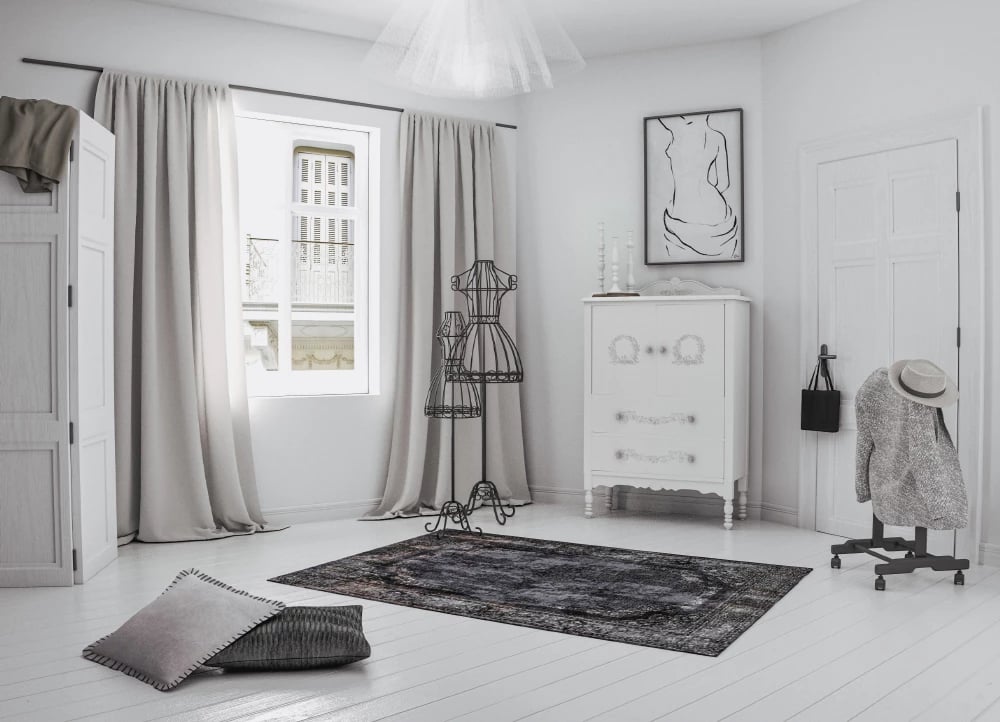 Jastëk dekorativ Filo, material pambuku, ngjyrë gri, 45x45cm