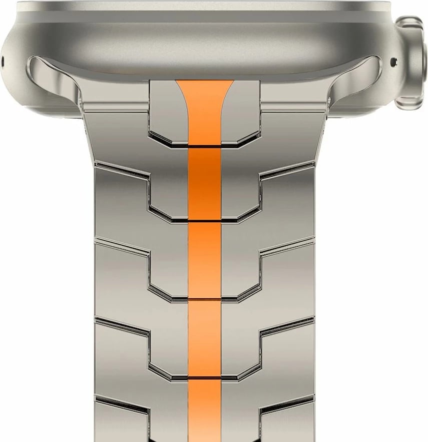 Rrip çeliku Tech-Protect Stainless Line për Apple Watch 4/5/6/7/8/9/SE/Ultra 1/2 (42/44/45/49 mm), Titanium Orange