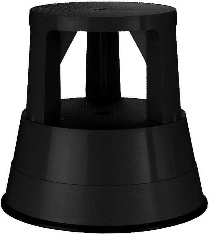 Stol metalik me rrota NEXT, H43xØ29x45cm, i zi