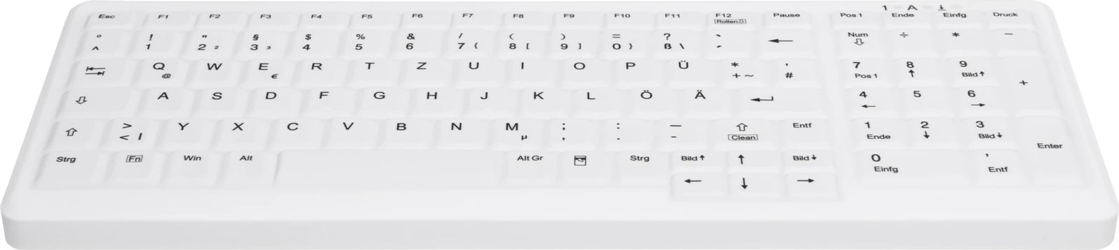 Tastierë Cherry AK-C7000, Wireless, RF, QWERTZ, Bardhë
