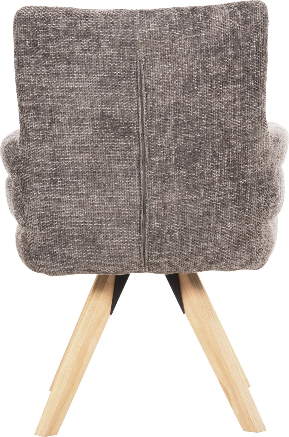 Karrige ngrënieje GAZER FH9845.03, pëlhurë gri, këmbë druri gome, 66x63x91H cm