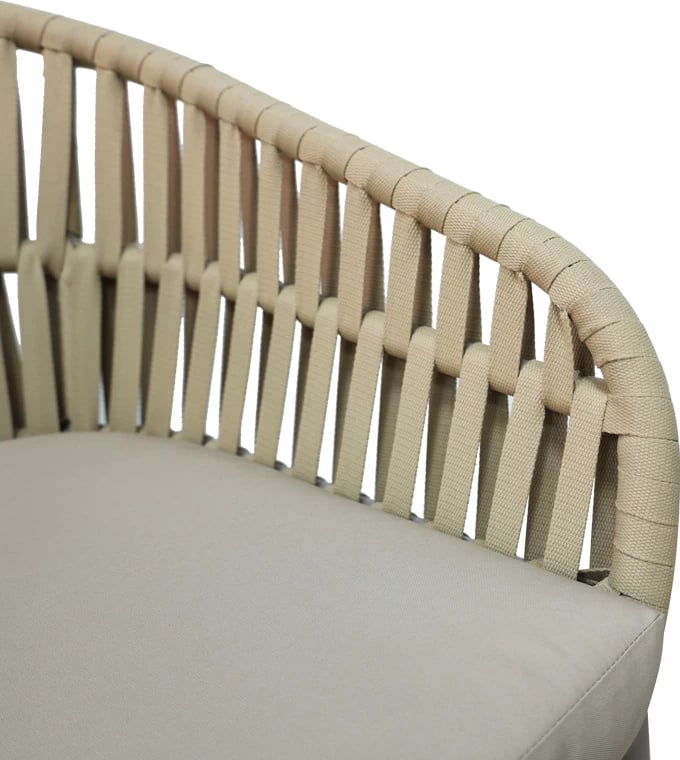 Karrige e jashtme Frama, alumini-pe, ngjyrë kafe, jastëk, 57x60x78cm