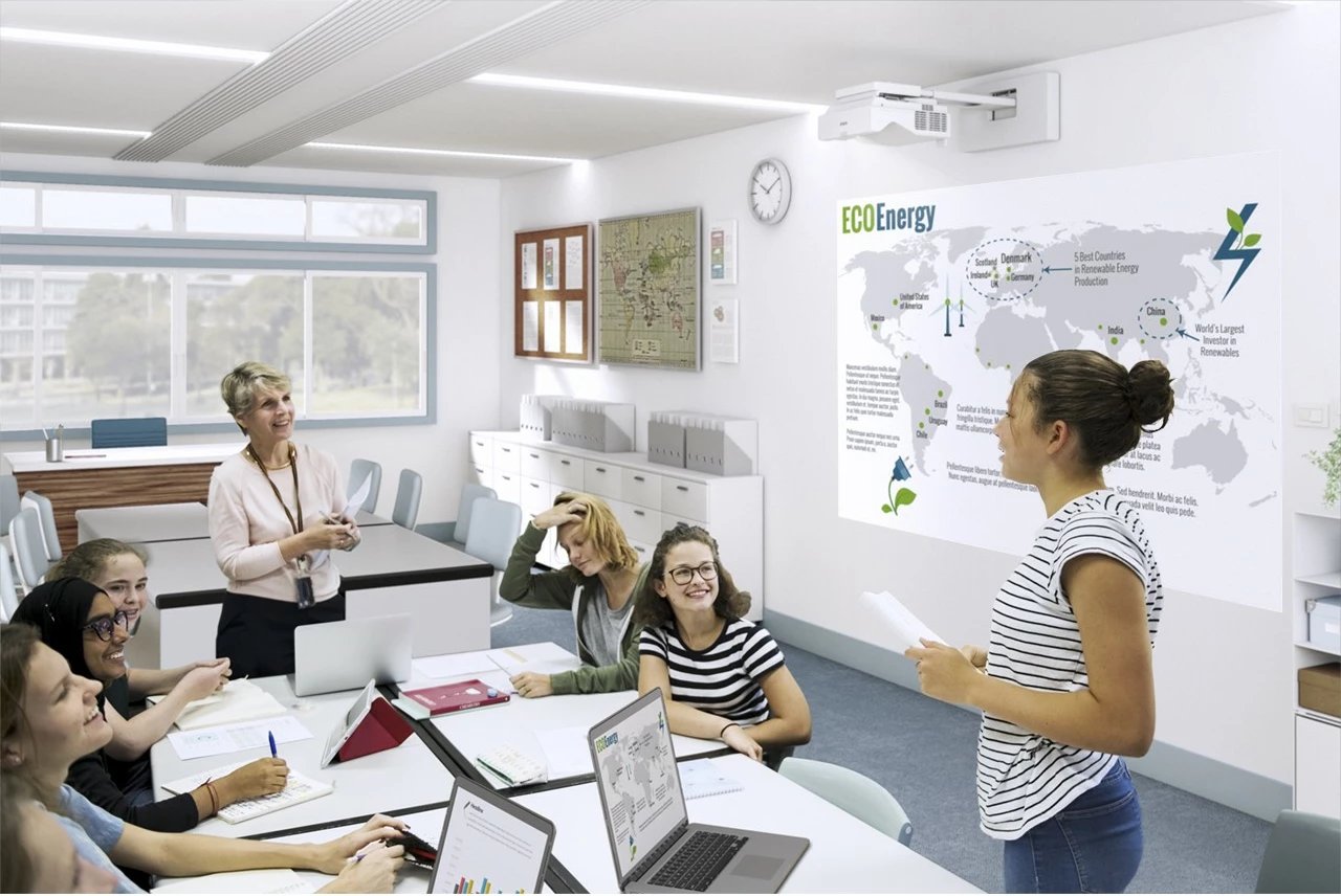 Projektor Epson EB-770F, 4100 ANSI lumens, 1080p, Laser, Wi-Fi, i bardhë