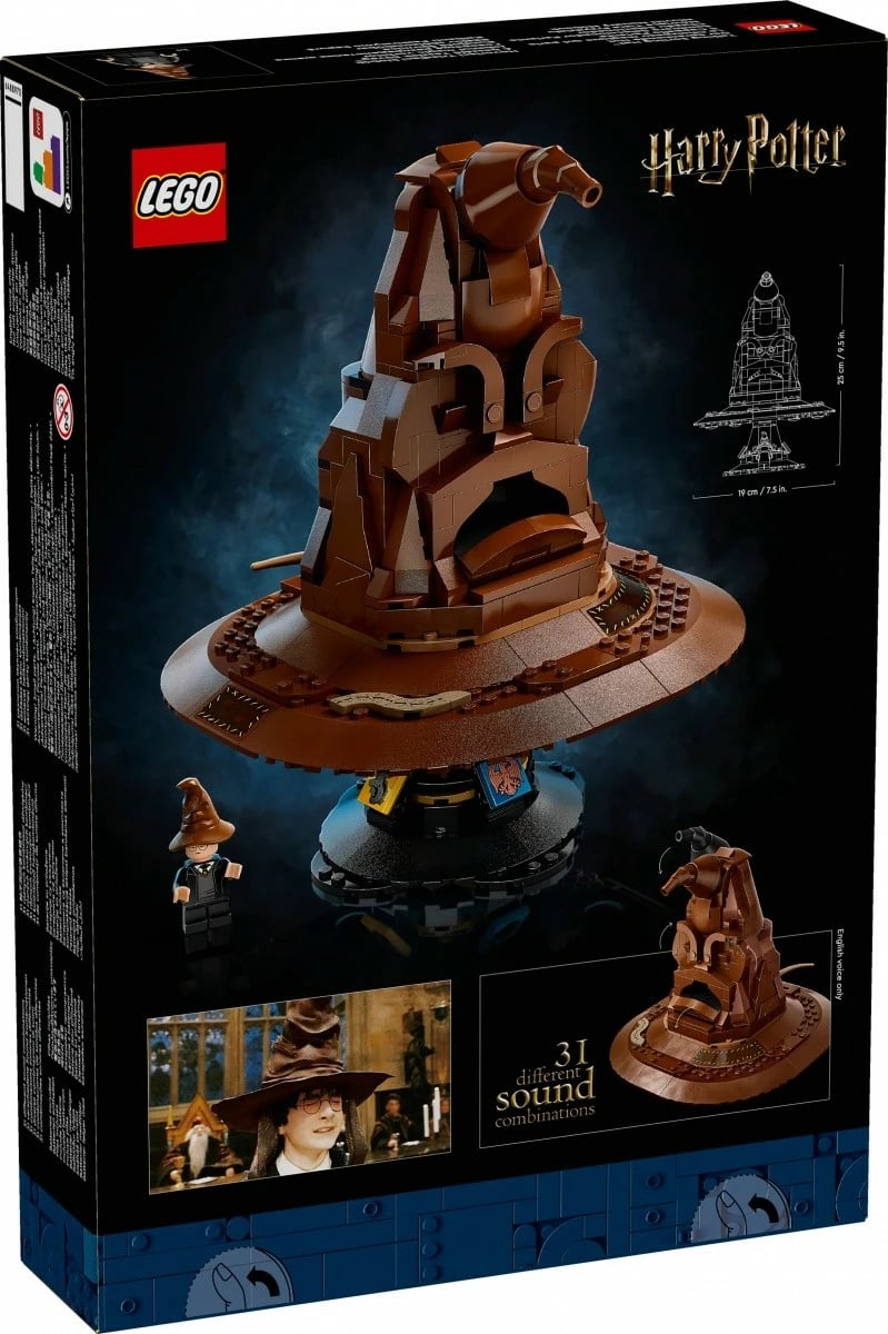 Set LEGO Harry Potter Talking Sorting Hat 76429, 561 pjesë, kafe