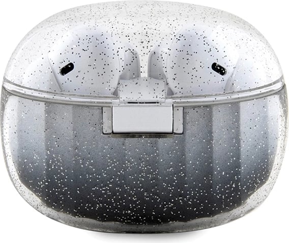 Kufje TWS Guess Glitter Gradient me stacion dokimi, Bluetooth 5.3, IPX4, e zezë