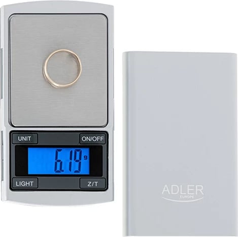 Peshore precize, Adler AD 3168, 100 g / 0.01 g, ekran LCD me ndriçim, numërim copash