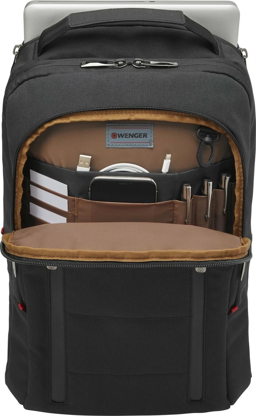 Çantë shpine Wenger City Traveler Carry-On, 16 inç, xhep për tablet 12 inç, e zezë