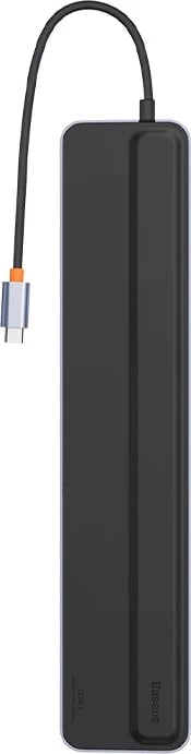 Kasë Baseus EliteJoy Gen2 12në1, USB-C, 2xHDMI, 3xUSB 3.0, PD, DP, SD/TF, RJ45, Type-C, 3.5mm, Gri e errët