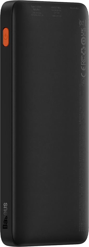Powerbank Baseus Airpow 10000mAh, 20W, me kabllo USB-A në USB-C, e zezë