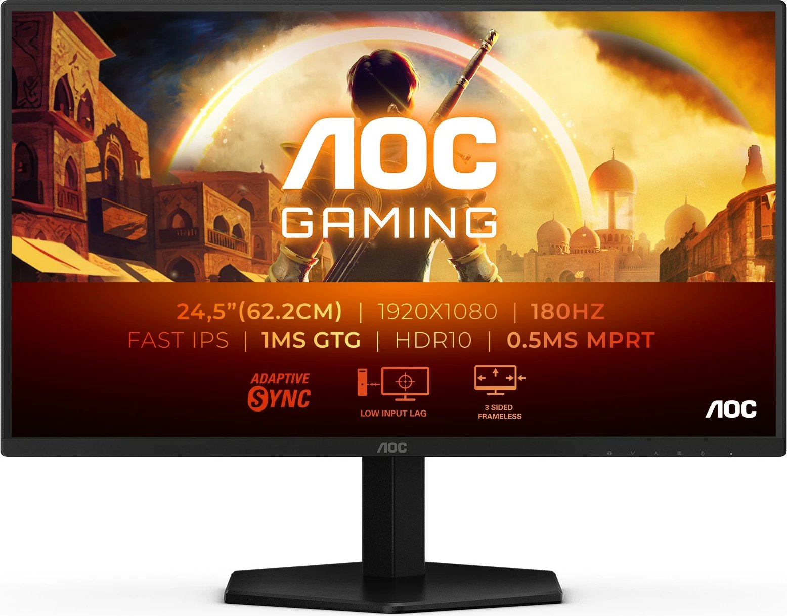Monitor gaming AOC 25G42E, 24.5 inç, IPS, 180Hz, 1ms, FHD, i zi