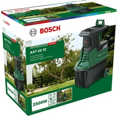 Makineri për copëtim degësh Bosch AXT 25 TC, 2500W, 53L, e gjelbër/zezë