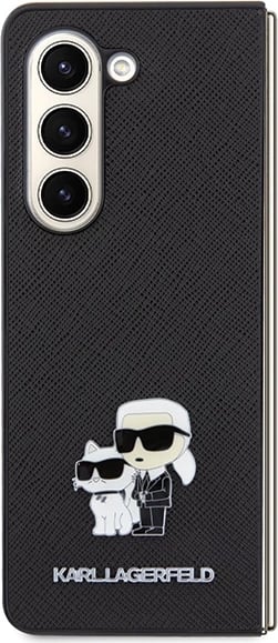 Mbështjellës Karl Lagerfeld Saffiano Karl&Choupette Pin për Samsung Galaxy Z Fold 5, i zi