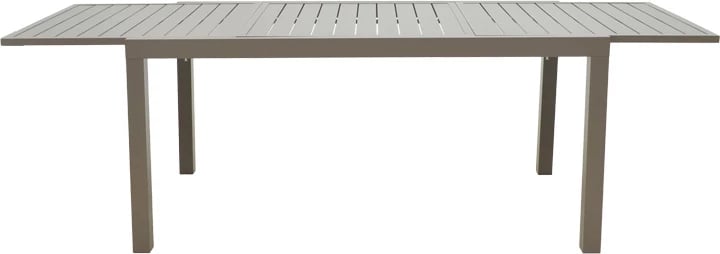 Tavolinë e zgjatshme Lafla, alumin, ngjyrë shampanje, 160-240x90x75cm