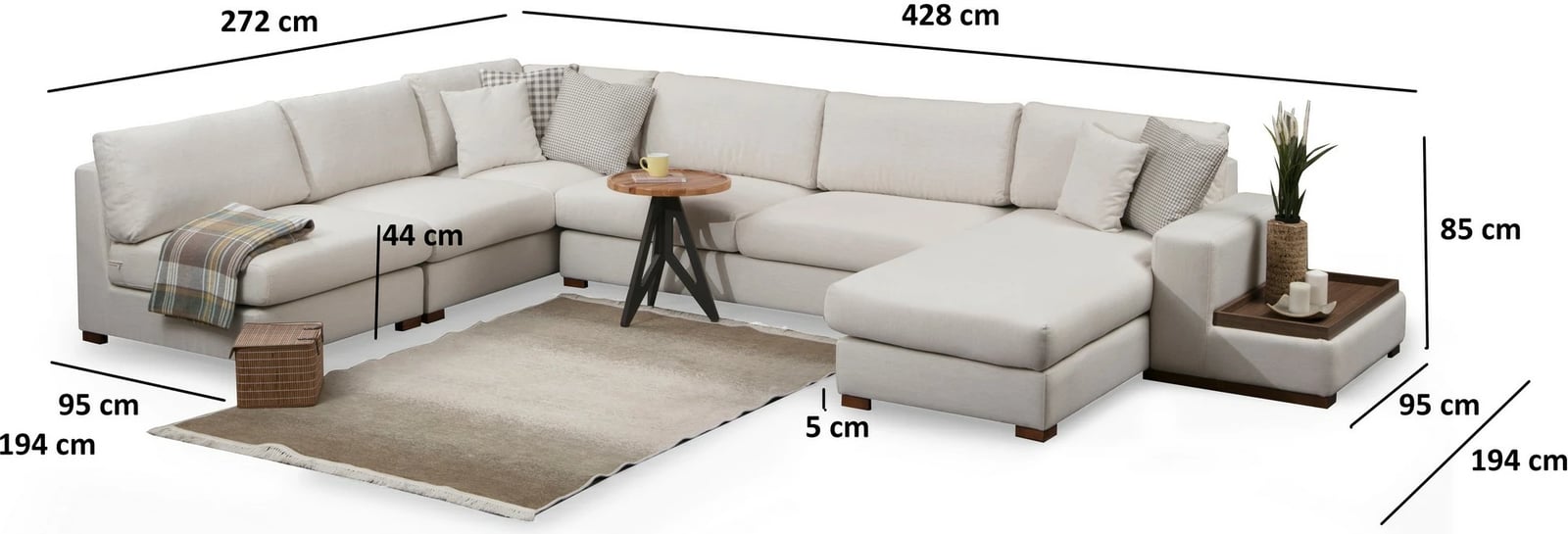 Këndore Atelier del Sofa, Loop 9, ngjyrë bezhë