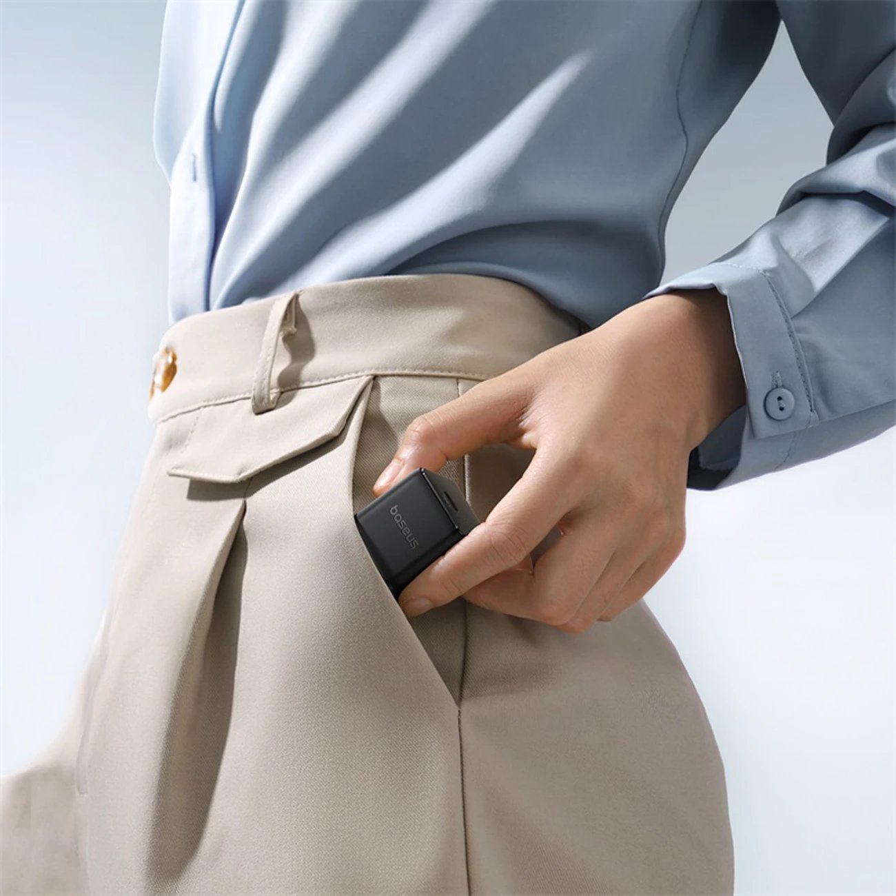 Karikues muri Baseus Palm 1C 20W me kabllo USB-C 1m, i zi