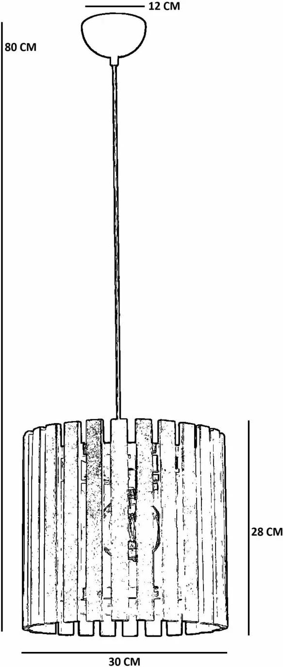 Llambë tavani Opviq, ngjyrë lis dhe e zezë, 9075-7