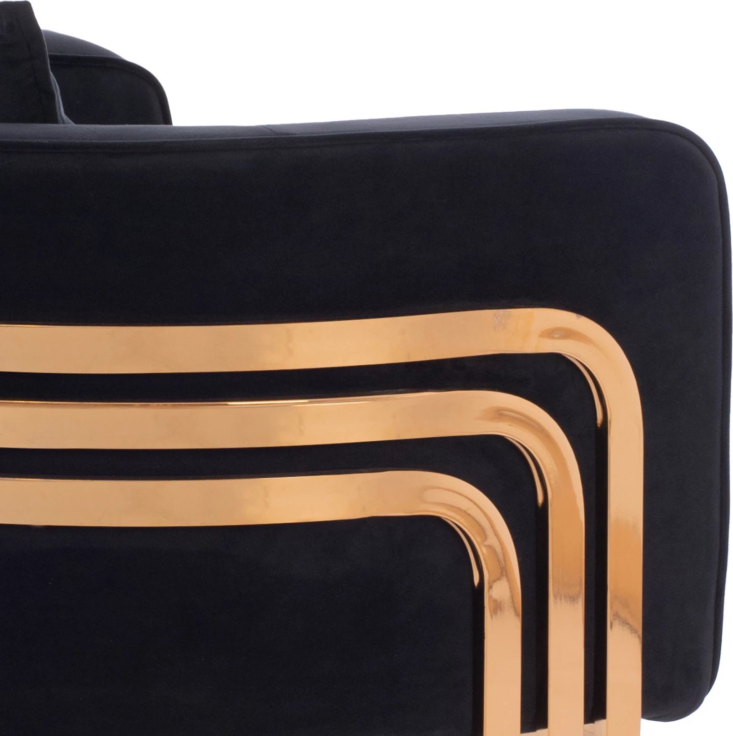 Karrige me krahë TIANA, kornizë metalike e artë, shpinë e ulët, rregullim gjysmë-rrethor, FH8738.04