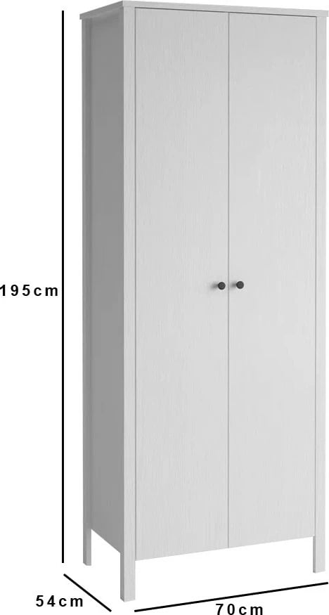 Dollap Hanah Home, FRN-10040, ngjyrë druri dhe e bardhë