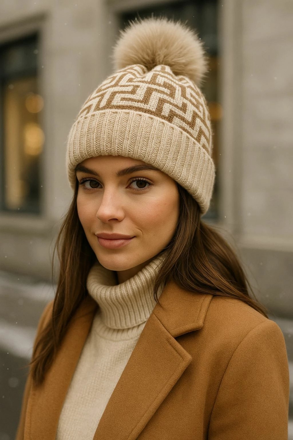 Beretë për gra, ngjyrë bezhë, Jumeon, Bere1144