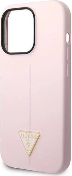 Mbështjellës Guess Silicone Triangle për iPhone 14 Pro 6.1", vjollcë