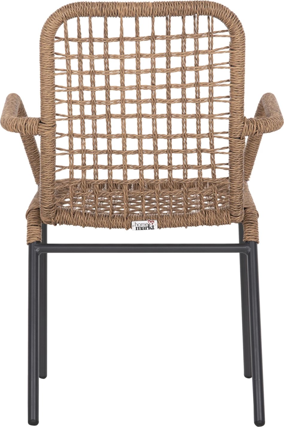 Karrige alumini SPANO, kornizë antracit, ratan sintetik bezhë, 55.5x58x81H cm