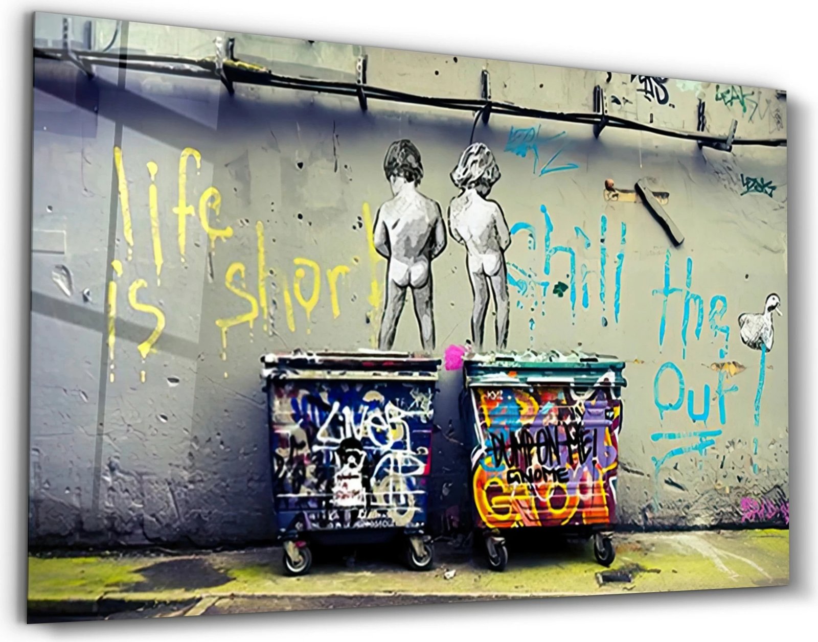 Pikturë dekorative prej xhami të temperuar, shumëngjyrëshe, OGLS-8078, 46x72cm