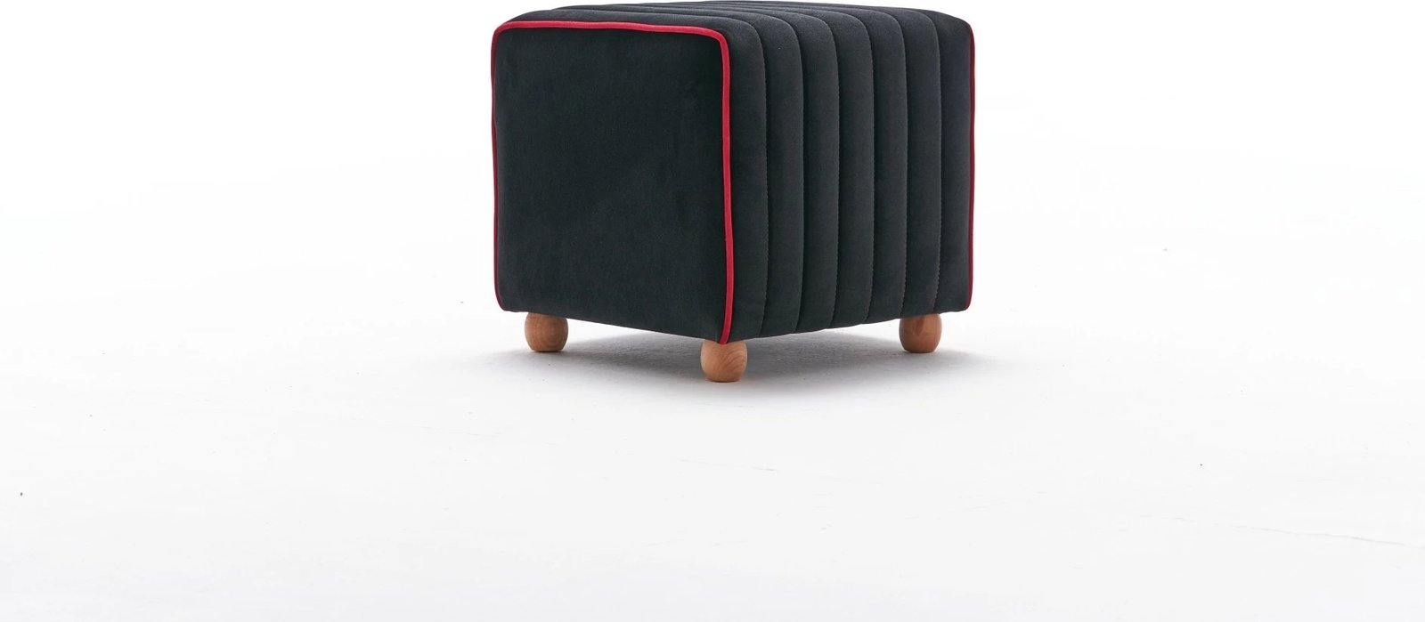 Puf Mona, Atelier del Sofa, anthracite me rozë Puf Mona, Atelier del Sofa, anthracite me rozë