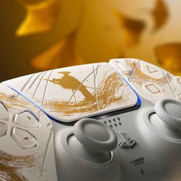 Konzolë PS5 Sony Ghost of Yotei Gold Limited Edition Slim 1TB bardhë