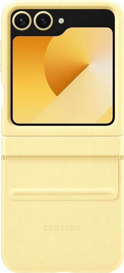 Mbështjellës Samsung Galaxy Z Flip 6, Eco-Leather, i verdhë