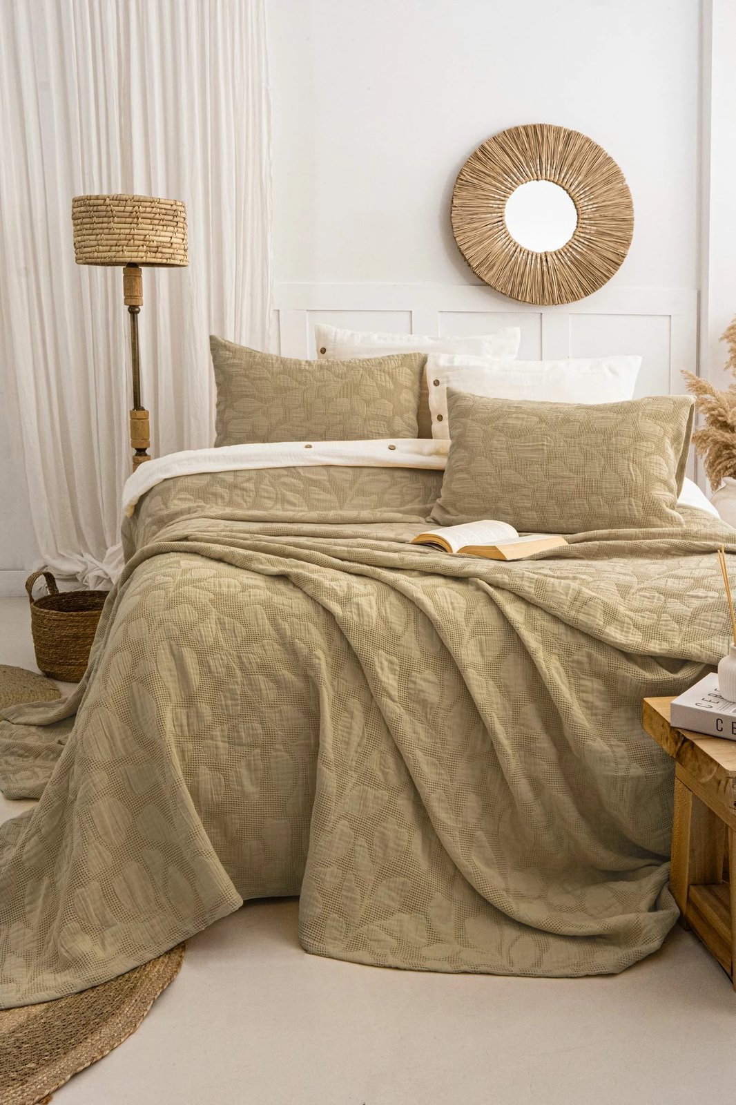 Set mbulesë dysheku dopio, Bambi, ngjyrë kaki