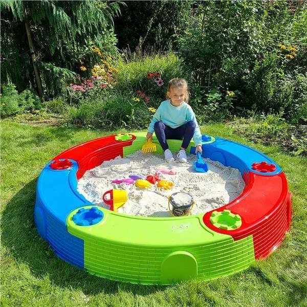 Kuti rëre palosëse, NEW BABY CASTLE 170 cm, plastike, 6 module, shumëngjyrëshe