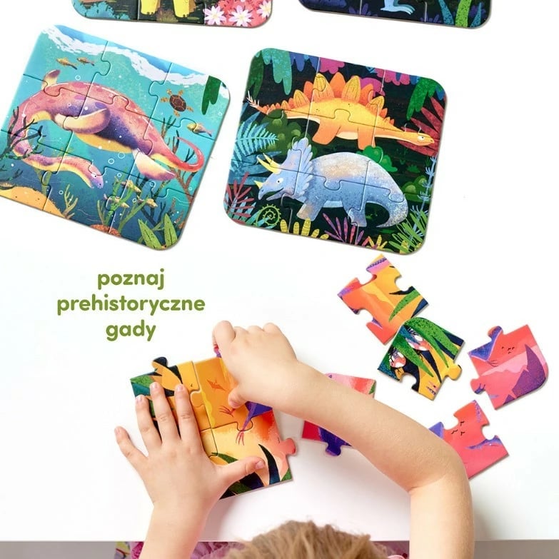 Puzzle për fëmijë CzuCzu Fantastic Dinosaurs, 45 pjesë, shumëngjyrëshe, set prej 5 copësh Puzzle për fëmijë CzuCzu Fantastic Dinosaurs, 45 pjesë, shumëngjyrëshe, set prej 5 copësh