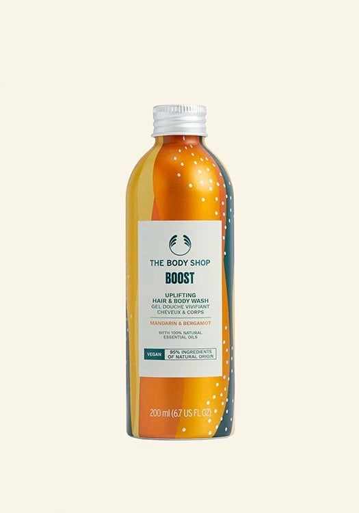 Larës Energjizues për Flokët &amp;amp; Trupin me Mandarinë &amp;amp; Bergamot - Boost 200 ML