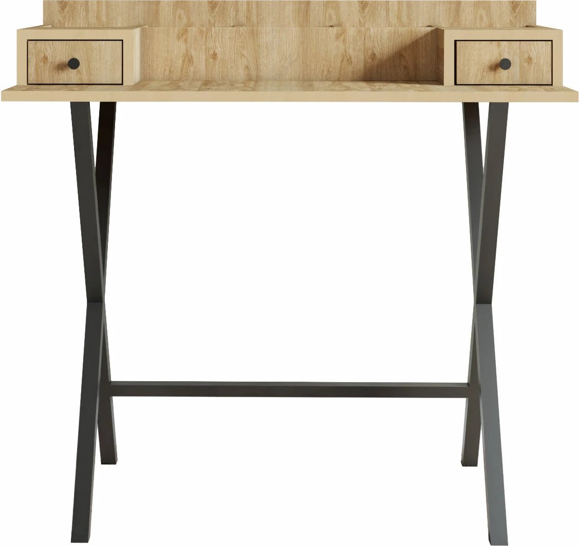 Tavolinë grimi Skye Decor, ngjyrë lis dhe e zezë, Dubai