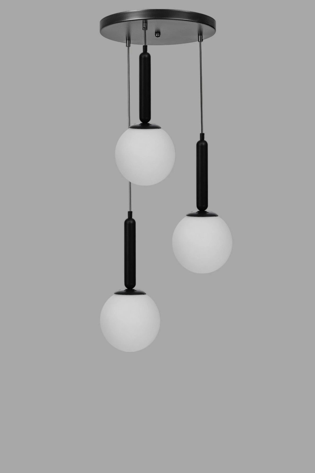 Llambë tavani Opviq, 9057-3, metal dhe xham, e bardhë dhe e zezë