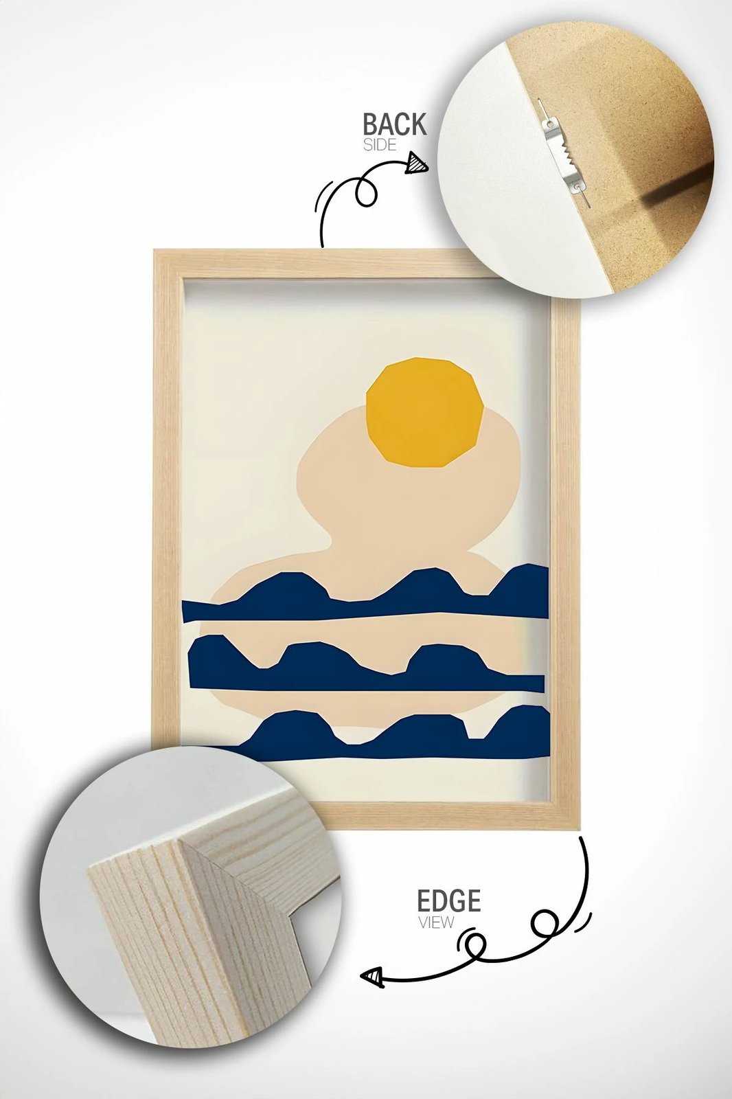 Set pikturash dekorative me kornizë, 6 copë, Wallity, Artsycllct11