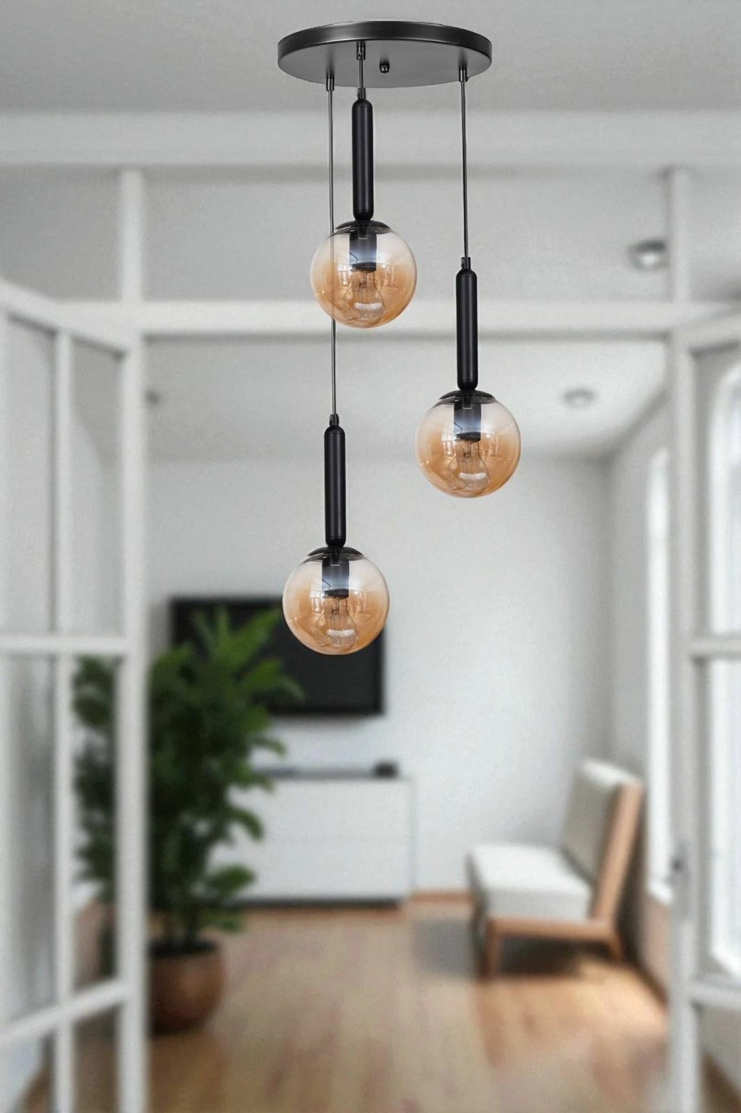 Llambë tavani Opviq, 9058-3, ngjyrë mjaltë dhe e zezë