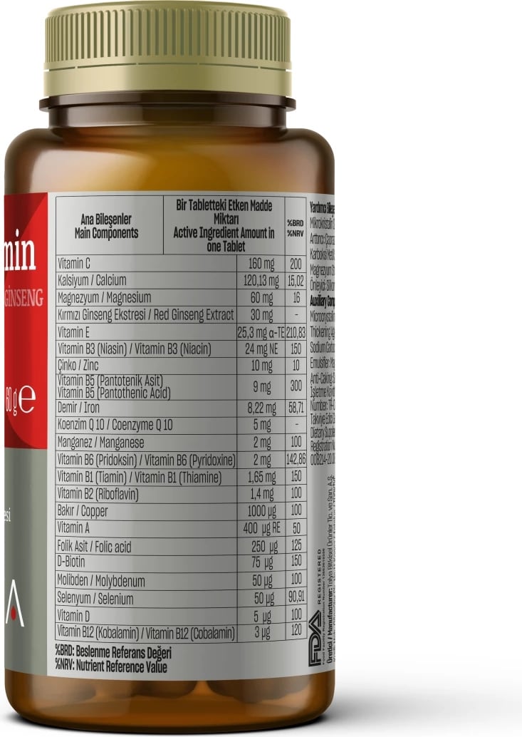 Multivitamin + Red Ginseng & CoQ10, 60 tabs Multivitamin + Red Ginseng & CoQ10, 60 tabs