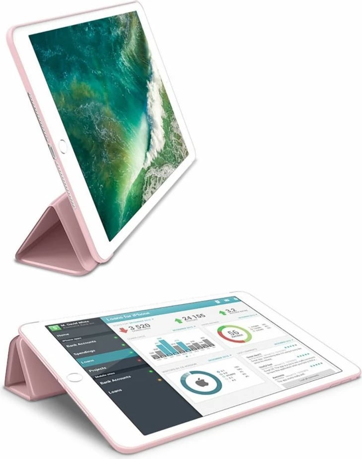 Mbështjellës Tech-Protect SmartCase për iPad 9.7" 5/6 gjeneratë, rozë