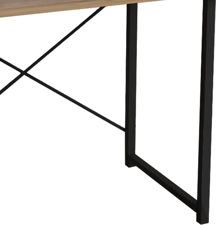 Tavolinë studimi Ustando melaminë lisi-metal i zi 90x60x72cm