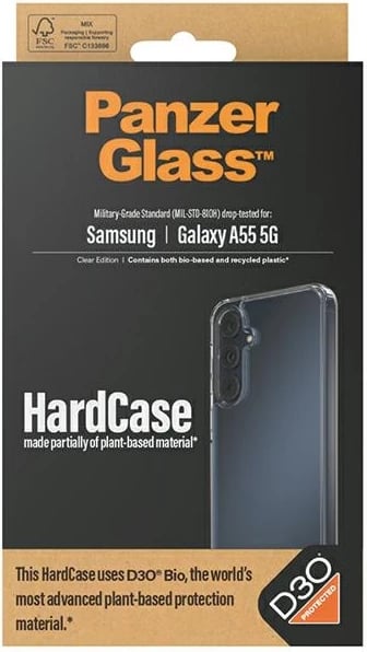 Mbështjellës PanzerGlass HardCase për Samsung Galaxy A55 5G, transparent