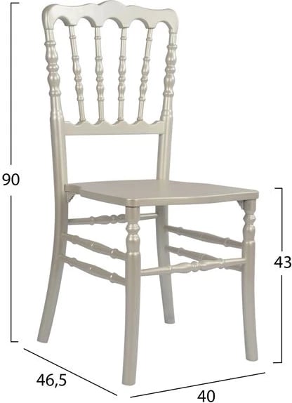 Karrige druri Napoleon ngjyrë perle me mbulesë mbrojtëse FH8056.01 40x46,5x90 cm